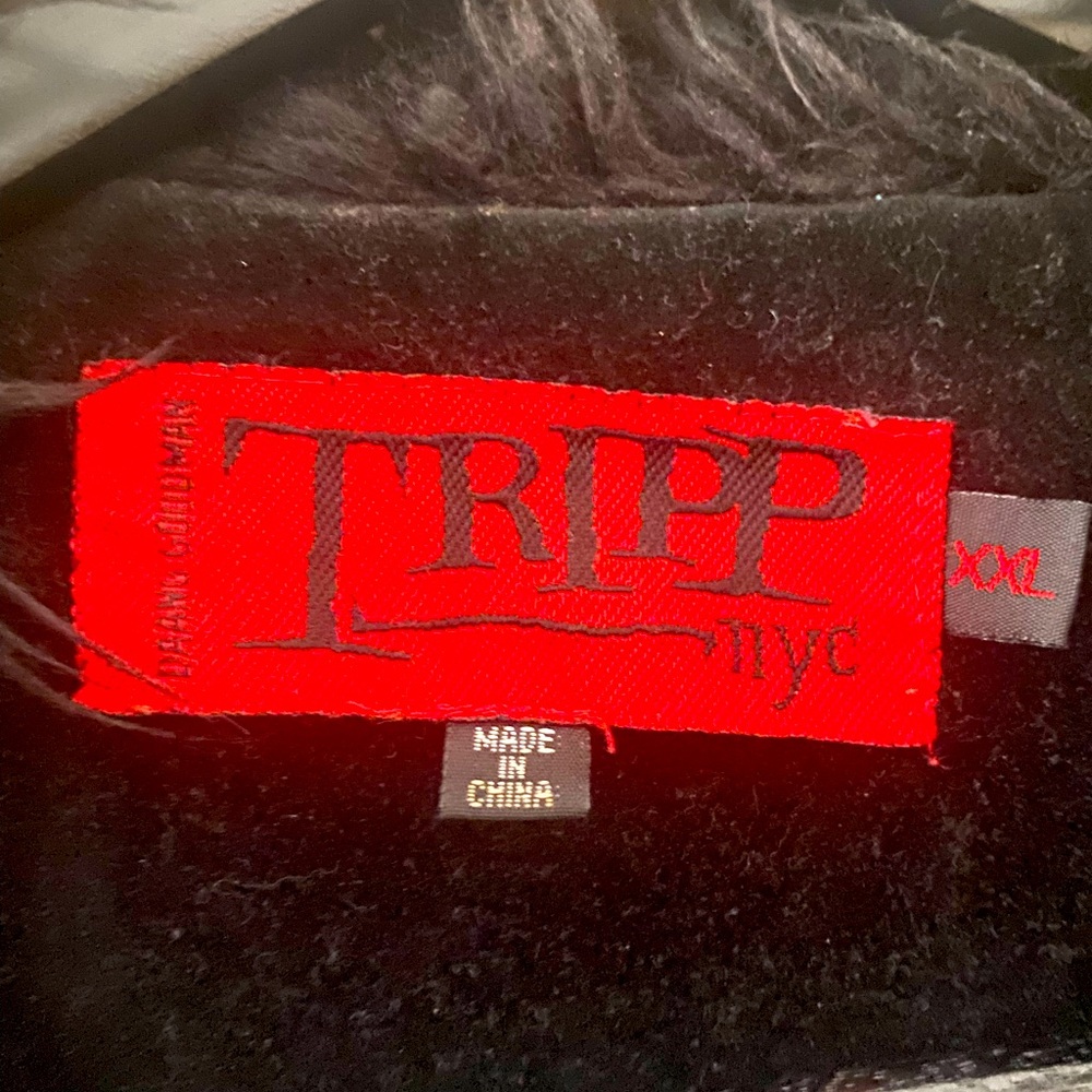 TRIPP NYC Velvet Corset Jacket with Asymmetrical front zipper and Velvet Trim